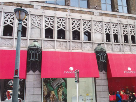 大丸心斎橋店庇テント工事
