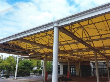 売り場用上屋テント 設置事例 その2