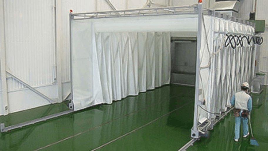 ジャバラ式塗装ブース（屋内仕様）