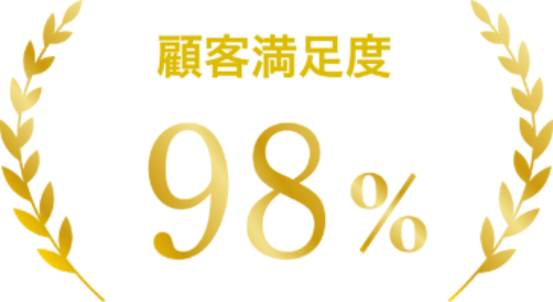 顧客満足度98%